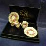 Tea Cup Set for two yellow